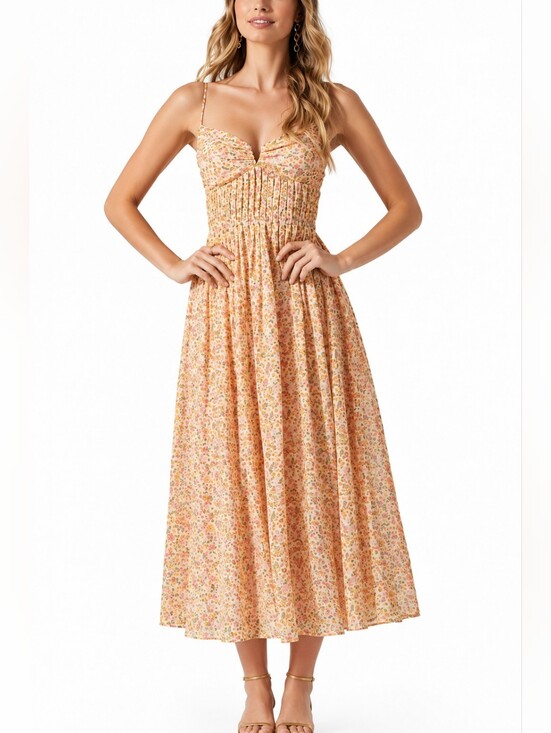 Astr Dresses & Skirts - NWT ASTR THE LABEL Floral Print Pleated Wedding Guest Dress